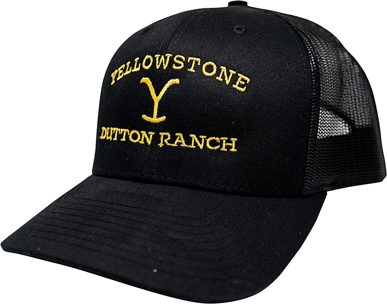 Men's Standard Yellowstone Dutton Ranch Kevin Costner Western TV Show Trucker Hat Cap 66-11 Black... | Amazon (US)