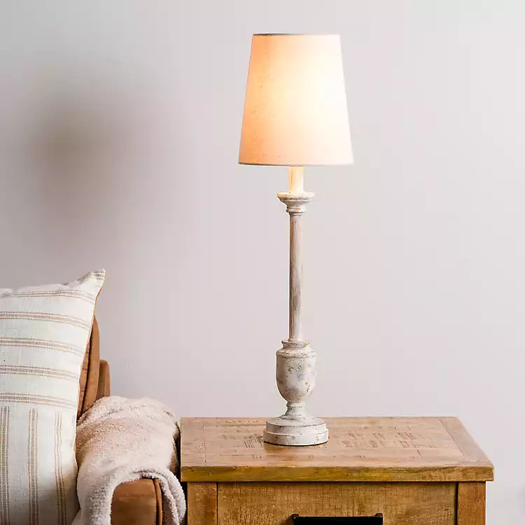Distressed Ivory Classic Buffet Lamp | Kirklands