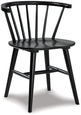 Amazon.com: Signature Design by Ashley Otaska Modern Farmhouse Spindle Dining Chair, Set of 2, Bl... | Amazon (US)