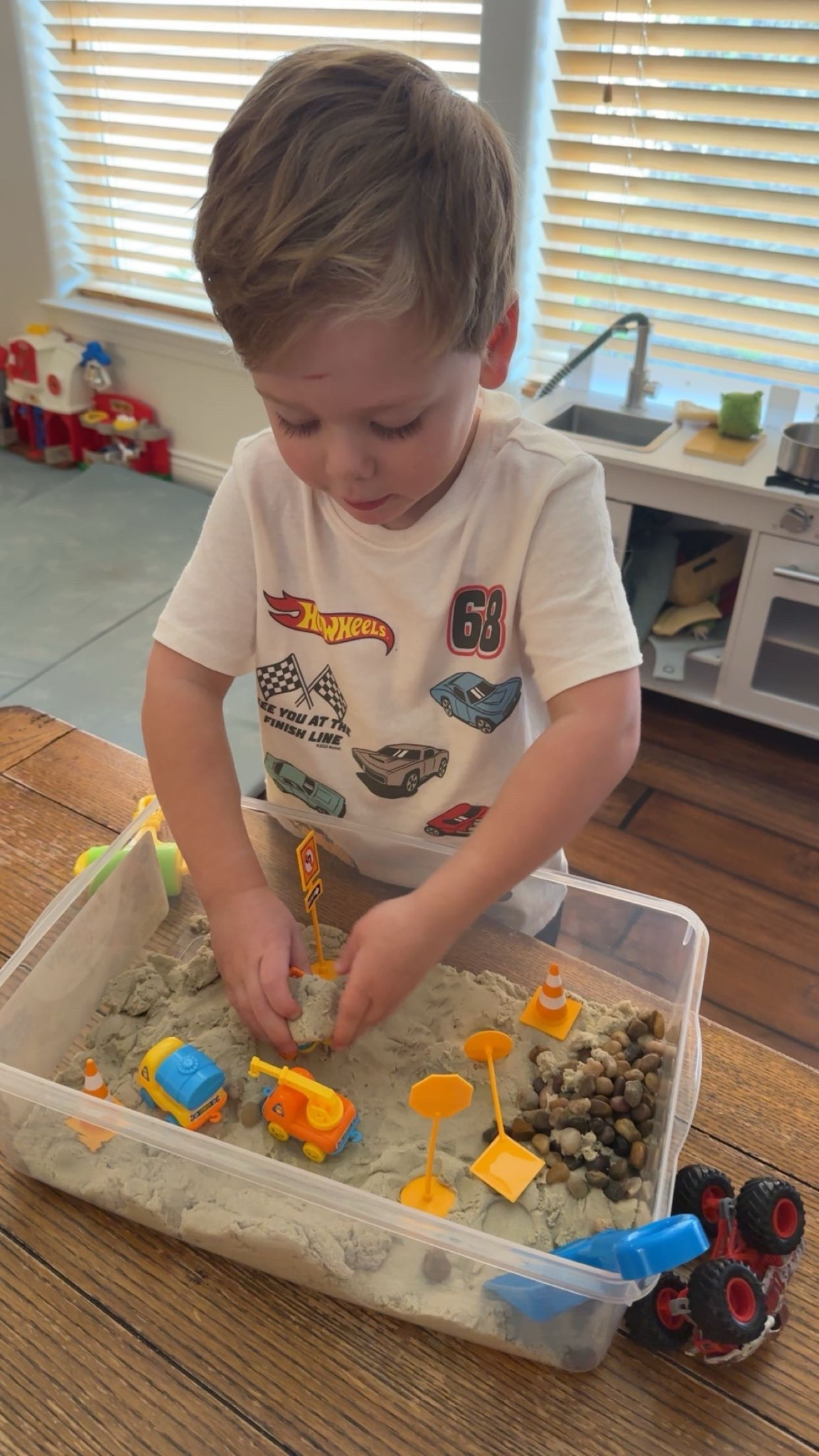$14 construction sensory bin 🚧 

Toddler activity, toddler sensory bin 

#LTKBaby #LTKFamily #LTKKids