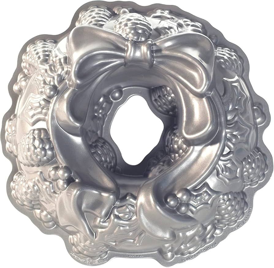 Nordic Ware Platinum Holiday Wreath Bundt Pan | Amazon (US)