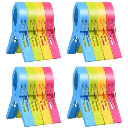 16 Pieces Large Clothespins Towel Clips Beach Towel Clips Large Clip Beach Towel Clips Towels Towel  | Walmart (US)