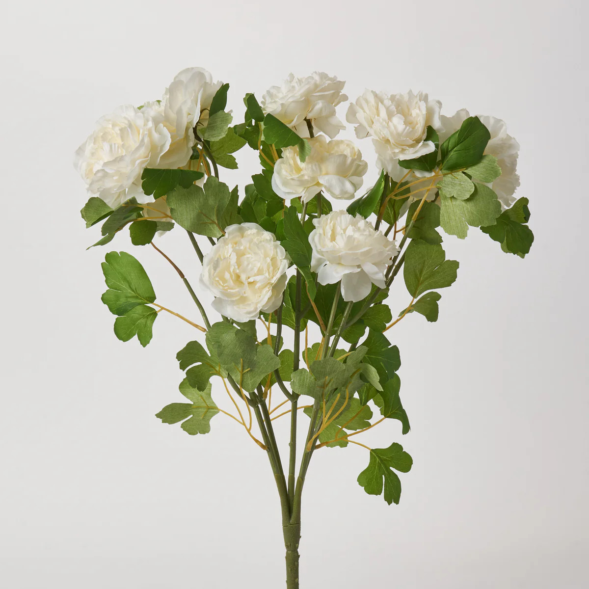 White Silk Ranunculus Blooms 5 Stem Faux Floral Bouquet - 21" | Darby Creek Trading