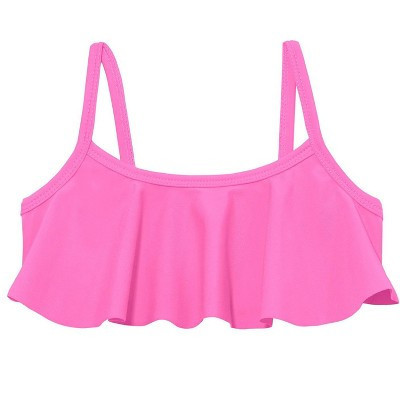 City Threads USA-Made UPF 50+ Girls Flounce Bikini Top  | Medium Pink - 2T | Target
