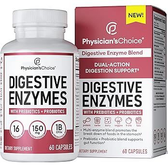 Physician's CHOICE Digestive Enzymes - Multi Enzymes, Organic Prebiotics & Probiotics for Digesti... | Amazon (US)