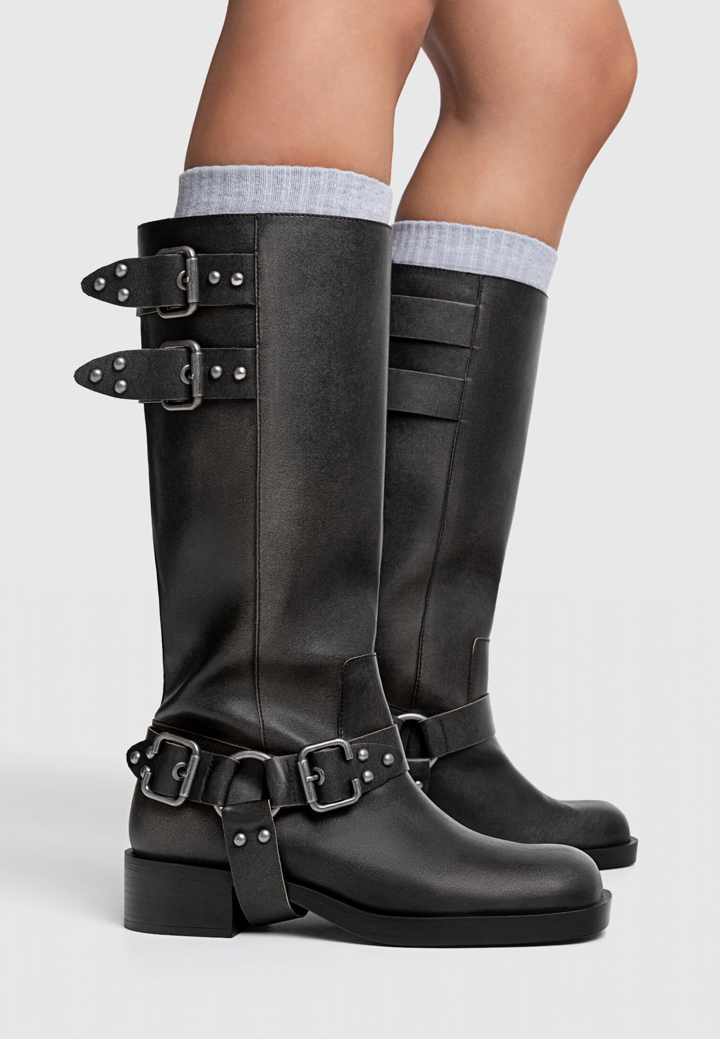 Bottes plates noires | Stradivarius (FR)