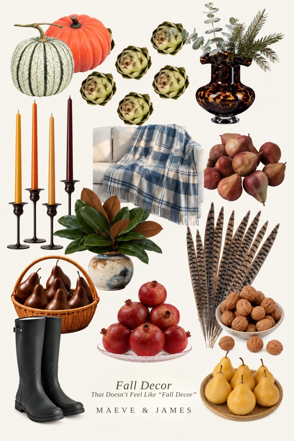 Decorating for fall doesn’t have to mean filling every surface with pumpkins. Sometimes the most beautiful seasonal changes are simply thoughtful swaps that bring in richer color, natural texture, and a sense of warmth.

Try pheasant feathers, seasonal fruit, bowls of nuts, artichokes, magnolia stems, darker taper candles, stacked firewood, well-loved boots, plaid blankets, tortoiseshell accents- and, yes, a few pumpkins or gourds, simply arranged.

Many of these pieces are affordable, useful, or may already be somewhere in your home. Fall decor, without making the whole room feel themed. 🍂

#LTKHome #LTKSeasonal