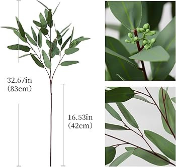 Ziwon Artificial Eucalyptus Stems, Real Touch Faux Greenery for Vase Decor, Realistic Fake Eucaly... | Amazon (US)