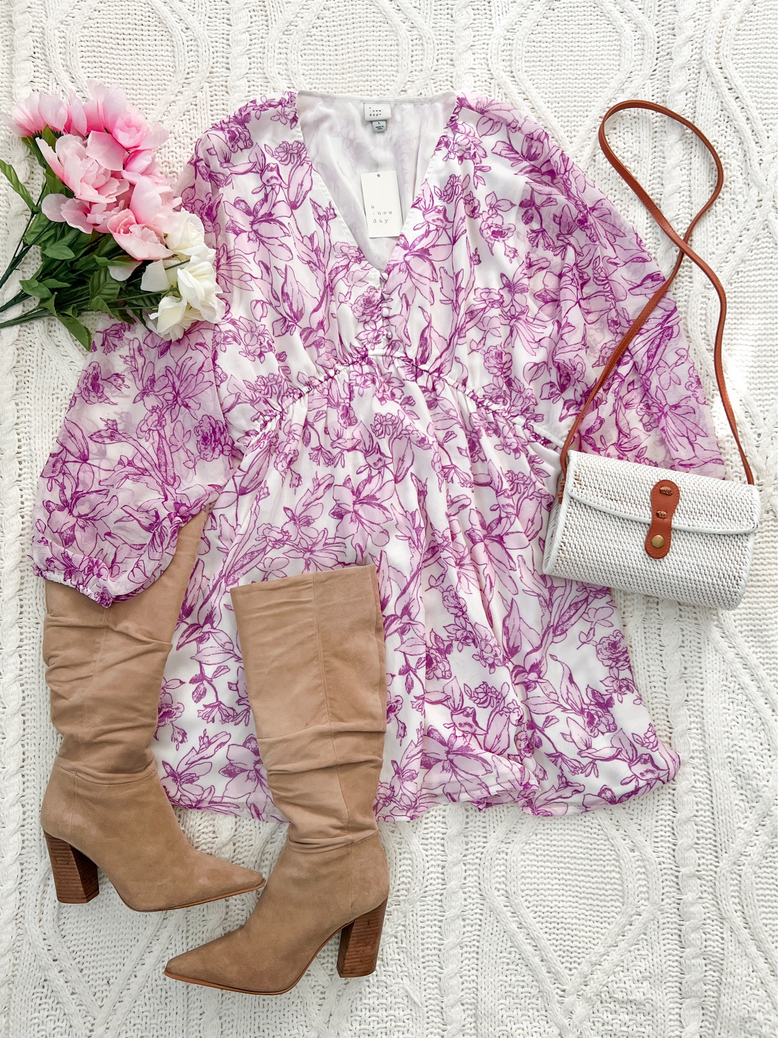 Pretty spring dress from target! Saw it the other day and knew I had to have it. The cut under the bust line is so flattering with the wide sinched sleeves

Target style, target spring dress, target dress, long sleeve dress, brunch dress, spring dress, spring dress outfit, spring dresses, knee high boots, spring style, spring fashion, spring outfit idea, brunch dress, brunch outfit

#LTKmidsize #LTKsalealert #LTKSeasonal