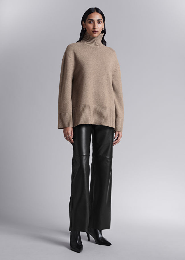 Oversized Turtleneck Merino Sweater | & Other Stories US