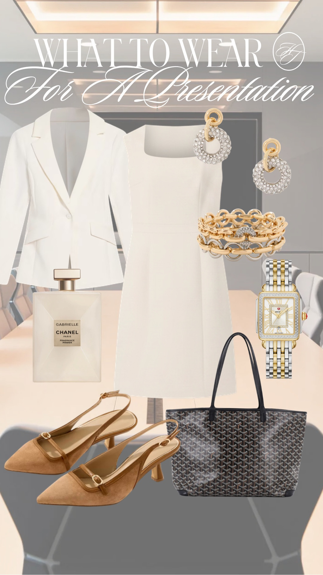 What to Wear for a Presentation

A polished monochromatic look always reads confident and capable. The structured blazer over a sleek dress feels powerful without being intimidating.

When you need to look polished, prepared, and in charge 🤍 A monochromatic moment with classic accessories is my go-to for presentations and big meetings. Save this look for your next career-defining moment. ✨

#LTKWorkwear #LTKmomlife #LTKootd