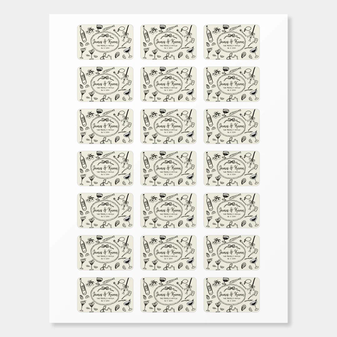 Hand Drawn funky Handwritten wedding Matchboxes | Zazzle | Zazzle