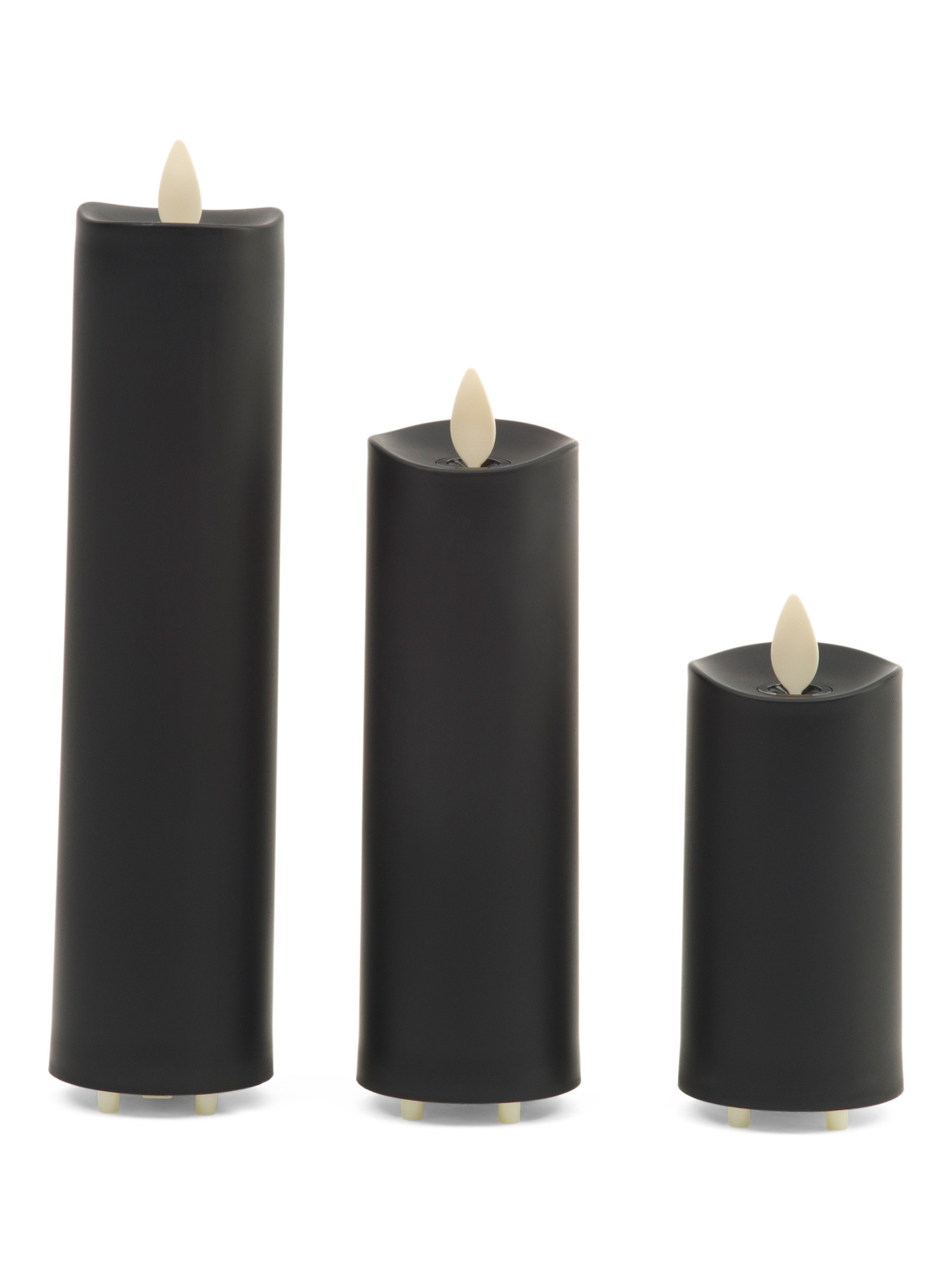 Set Of 3 Outdoor Slim Pillar Candles With Remote | Decor | Marshalls | Marshalls
