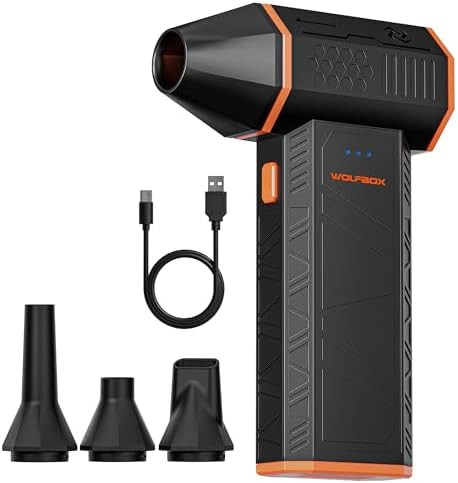 WOLFBOX MF50 Compressed Air Duster-110000RPM Super Power Electric Air Duster, 3-Gear Adjustable M... | Amazon (US)
