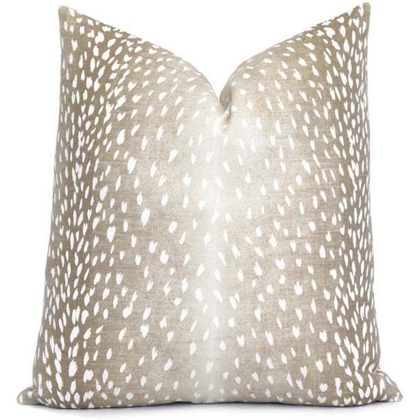 Popeven Antelope Beige Pillow Cover with Zipper Square Euro Sham or Lumbar Pillow Cushion Pillow ... | Walmart (US)