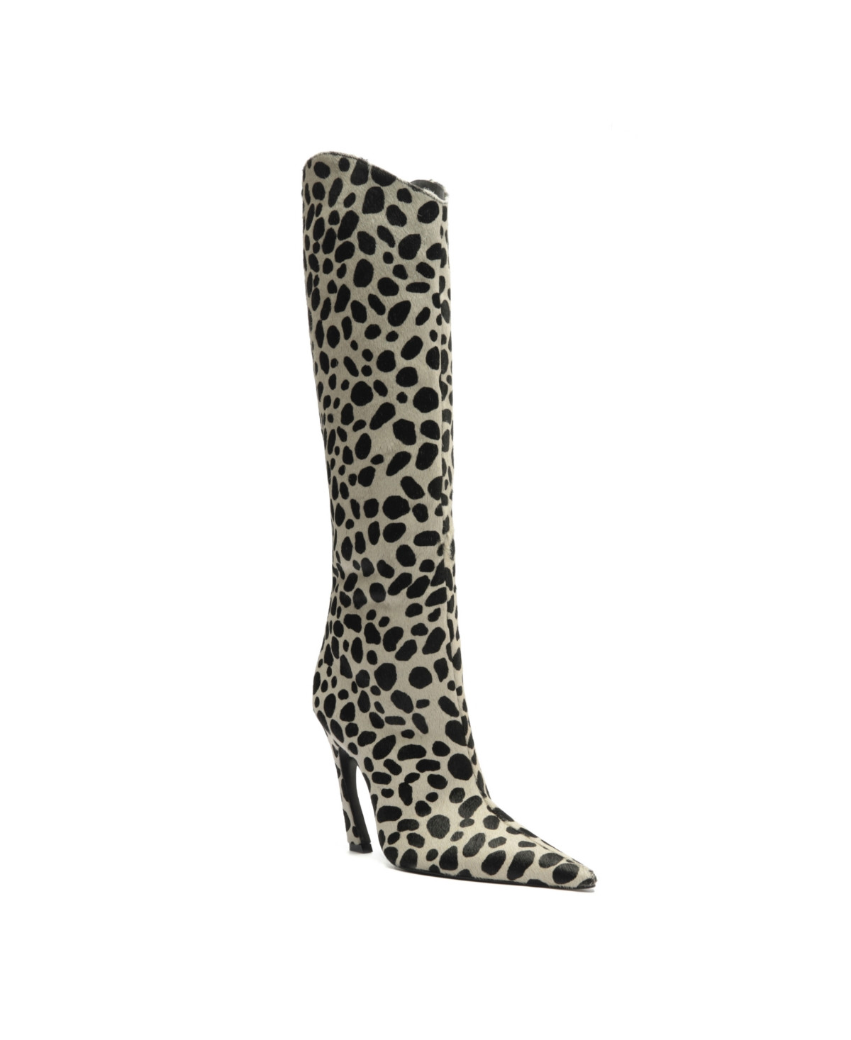 Schutz Women's Maryann Up Curve Pointy Toe Boots - White, Black | Macy's