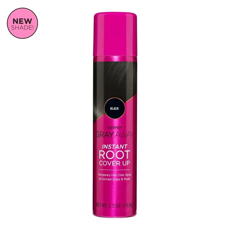 Everpro Gray Away Instant Root Touch-up Spray, Black 2.5oz | Walmart (US)