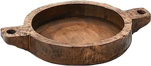 Creative Co-Op Hand-Carved Mango Wood Handles Bowl, Espresso | Amazon (US)