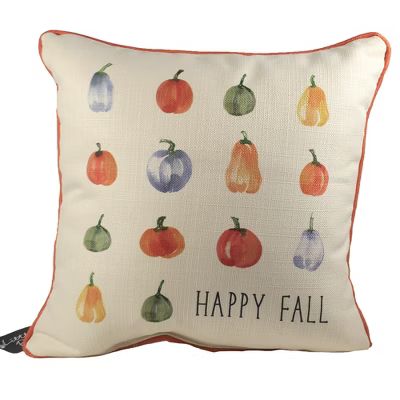 Fall 17.0" Pumpkin  Rows Pillow Happy Fall  -  Decorative Pillow | Target