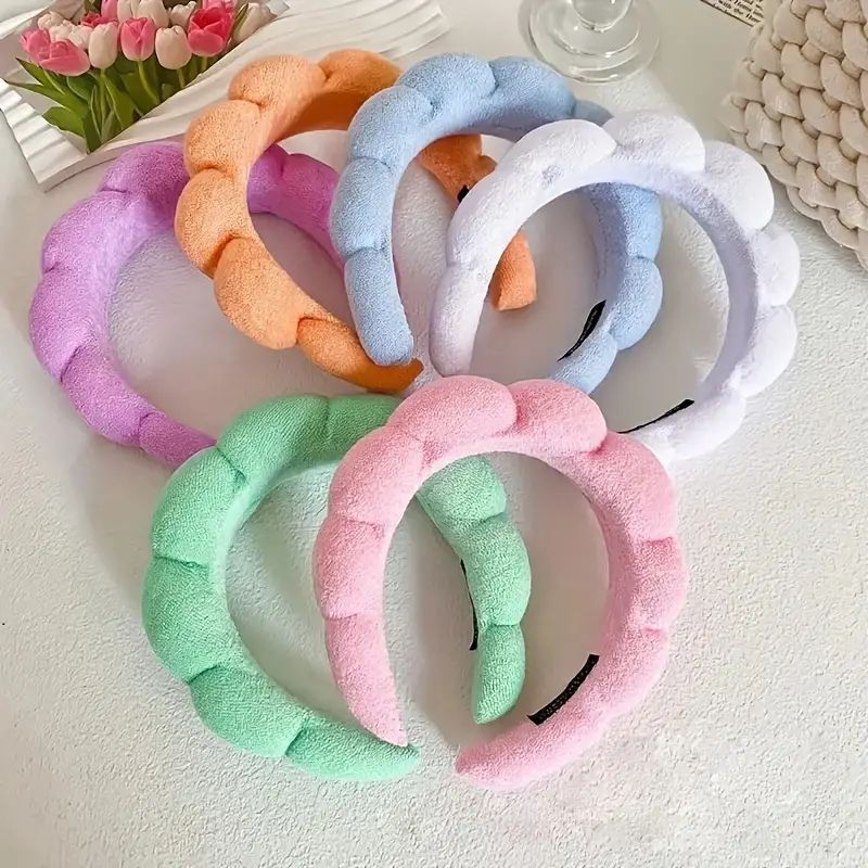 Women's Hairband Towel Velvet Headband Sponge Headband Wash - Temu | Temu Affiliate Program