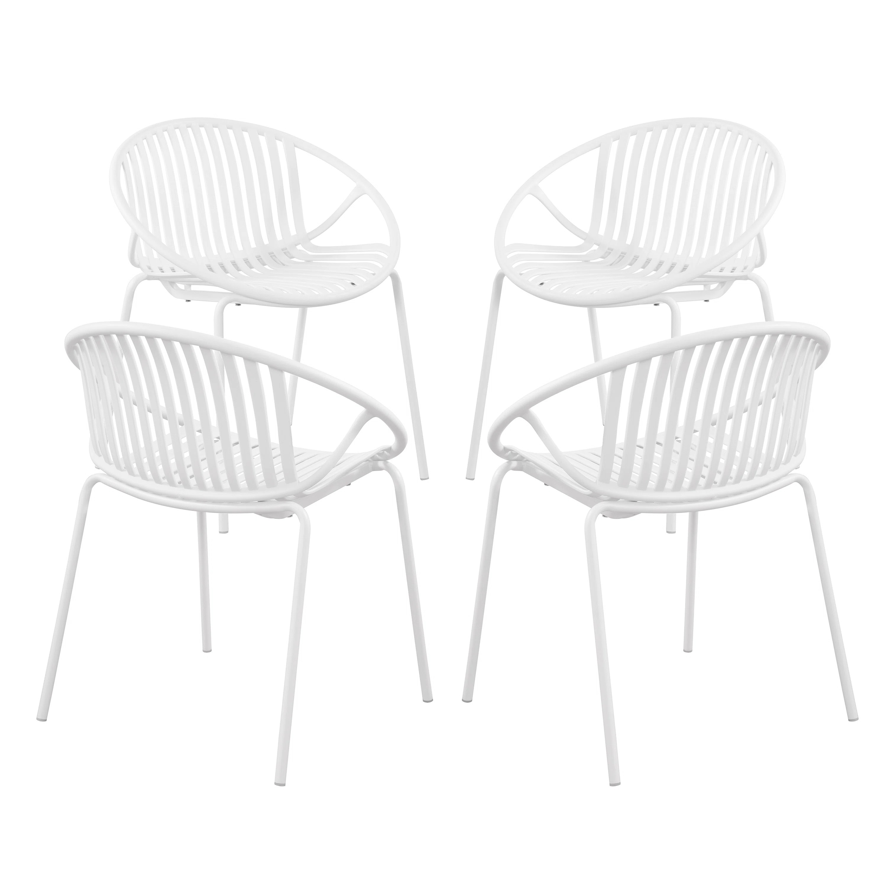 George Oliver Yelva Patio Stackable Dining Chairs Set | Wayfair | Wayfair North America