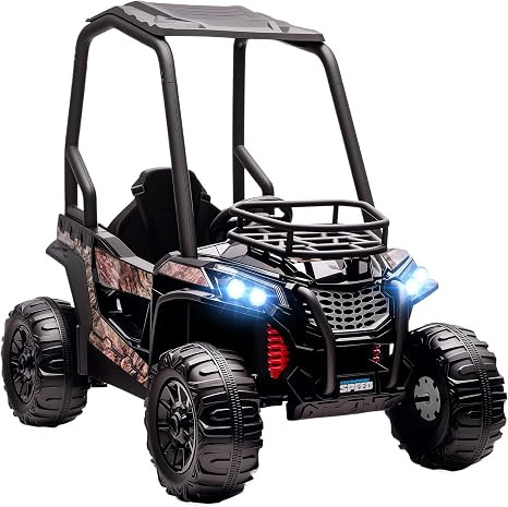 Aosom 12V Kids UTV, Battery Powered Electric Ride on Car with Music, Lights, MP3/USB, Suspension ... | Amazon (US)