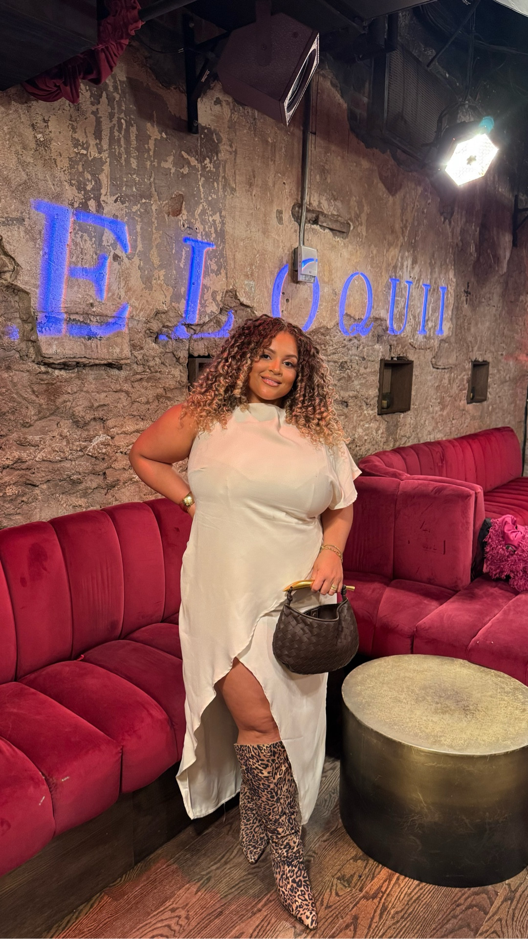 Wearing 14 in dress 
Boots are extra wide calf (size up)