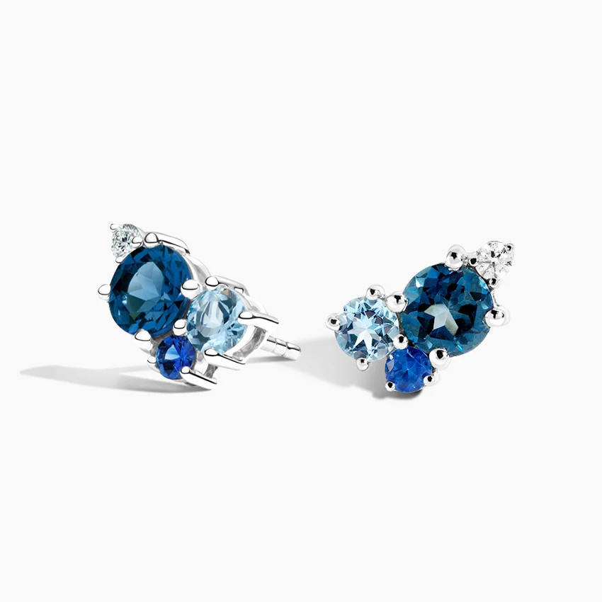 Hydrangea Bouquet Earrings in Silver | Brilliant Earth