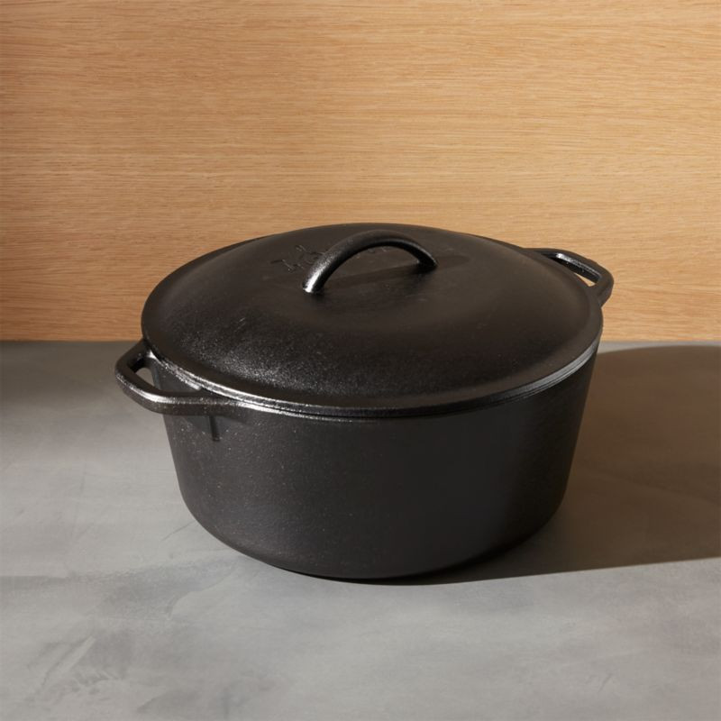 Lodge 5qt. Cast Iron Dutch Oven + Reviews | Crate & Barrel | Crate & Barrel