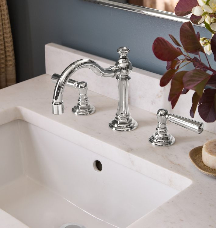 Connor Lever Handle Widespread Bathroom Faucet | Rejuvenation