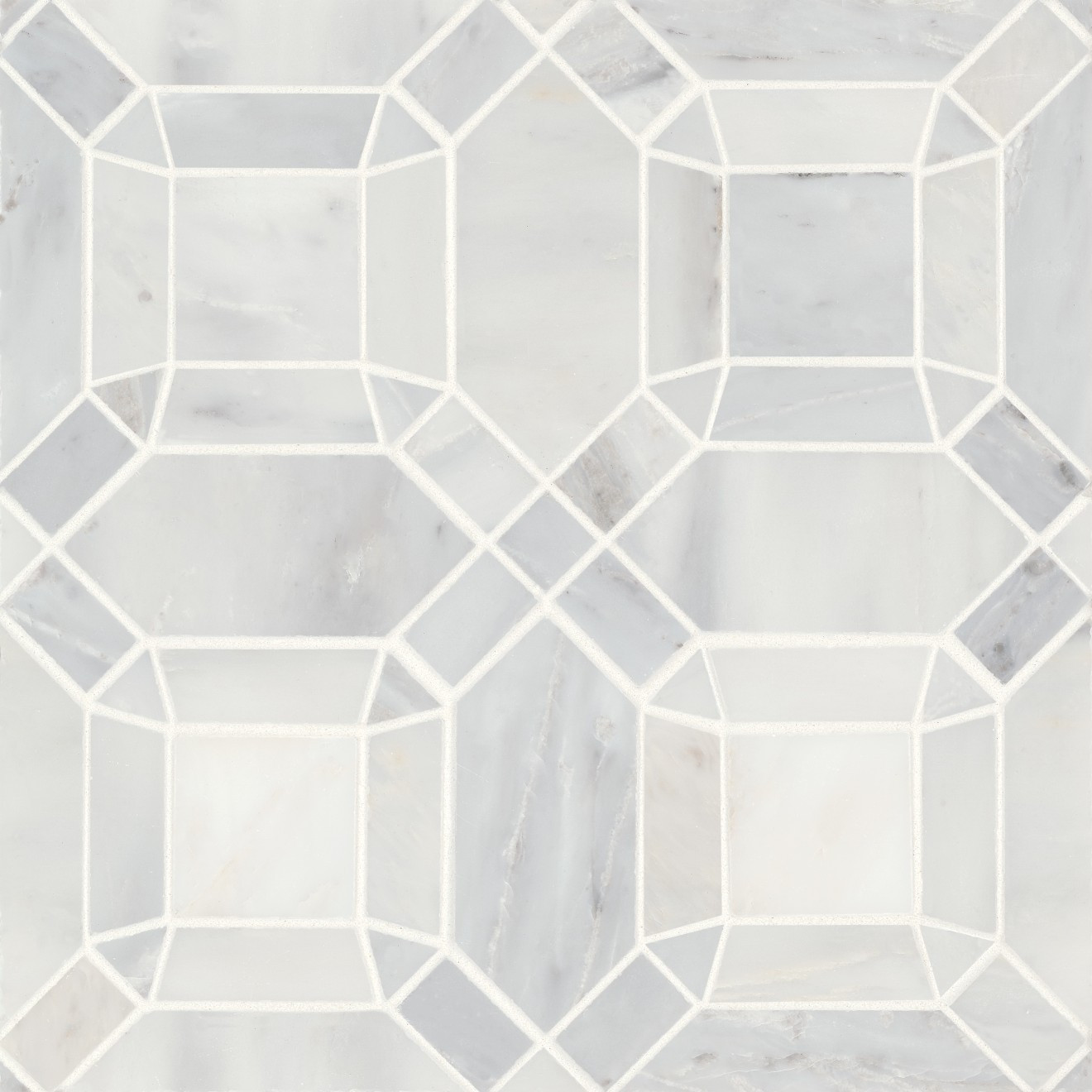Monet Honed Marble Mosaic 1 Tile in Oriental White | Bedrosians Tile and Stone