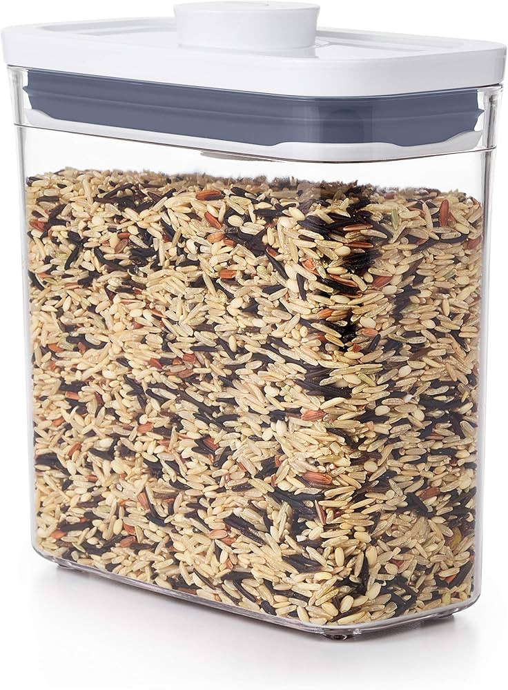 OXO Good Grips POP Container - Airtight Food Stroage - Slim Rectangle Short 1.2 Qt for Pasta and ... | Amazon (US)