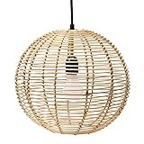 Creative Co-Op EC0746 Modern Boho Handwoven Rattan Coastal Kitchen, Natural Globe Pendant Light | Amazon (US)