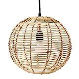 Creative Co-Op EC0746 Modern Boho Handwoven Rattan Coastal Kitchen, Natural Globe Pendant Light | Amazon (US)