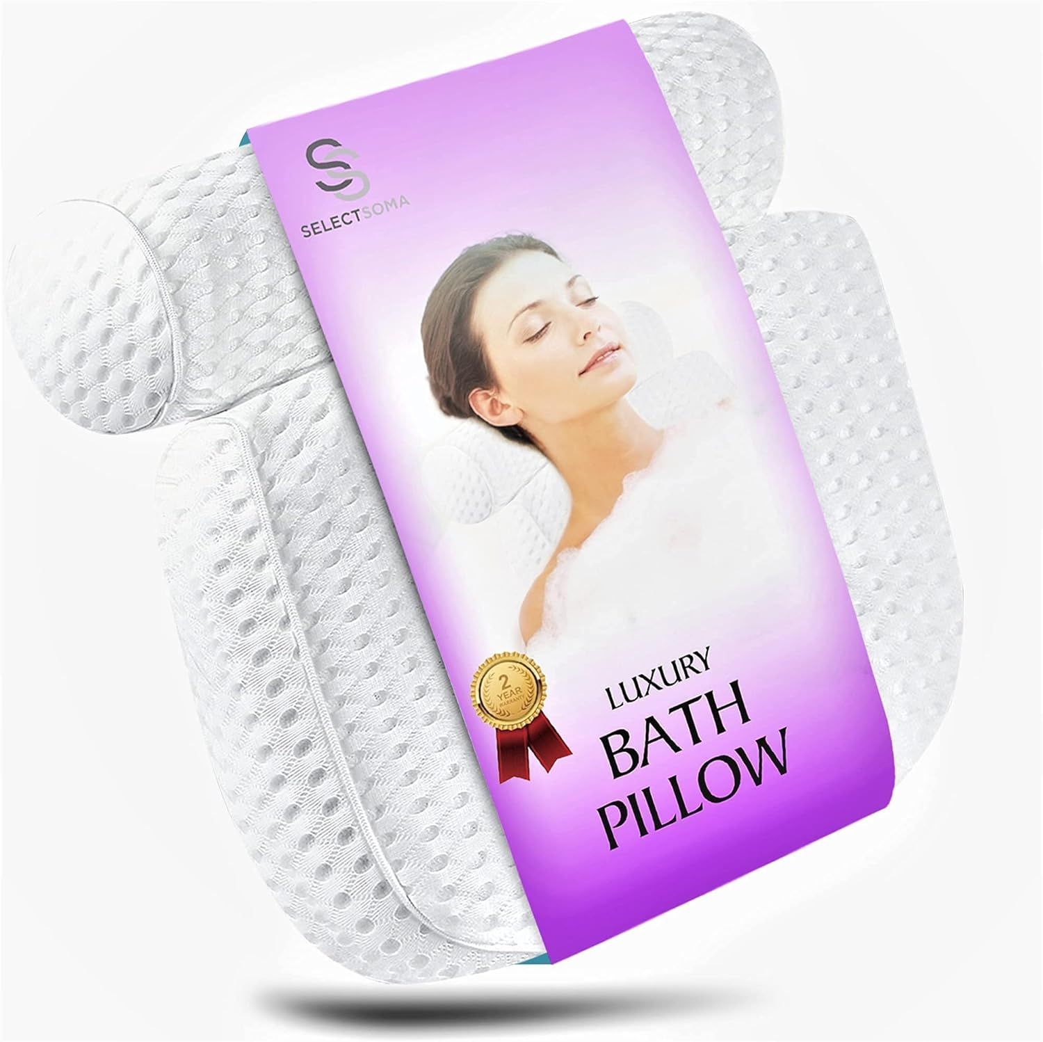 Bath Tub Pillow Headrest - Luxury Bath Pillow for Bathtub - Bathtub Pillow for Soaking Tub - Spa ... | Amazon (US)
