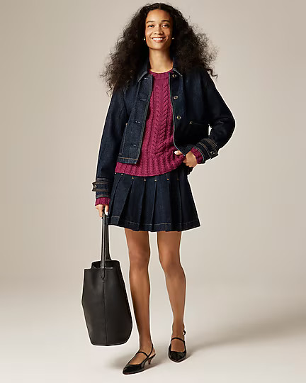 Cable-knit crewneck sweater | J. Crew US