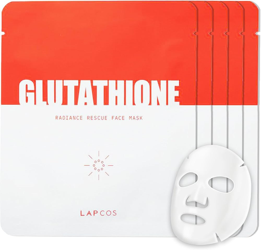 LAPCOS Glutathione Radiance Rescue Mask - Korean Skin Care Mask w/Glutathione, Niacinamide & Pept... | Amazon (US)