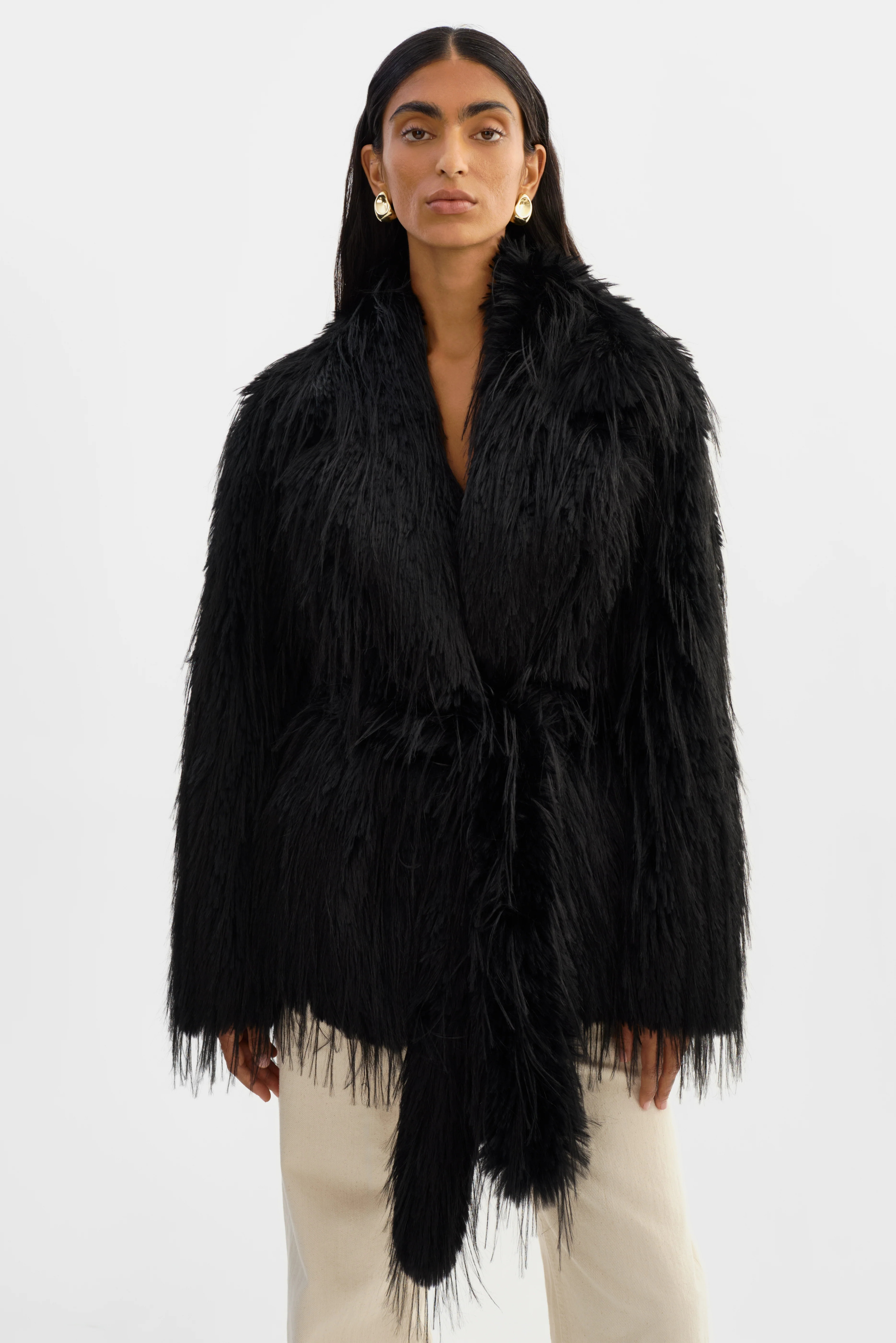 ISLA | Faux Fur Belted Coat | LAMARQUE