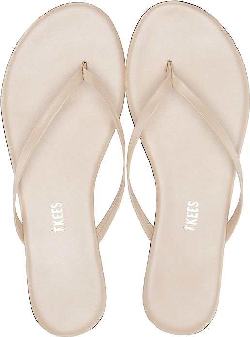 TKEES Women's Foundations Shimmer Leather Thong Sandals Flip Flops | Amazon (US)