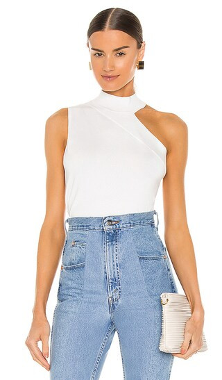 One Shoulder Turtleneck Tank | Revolve Clothing (Global)