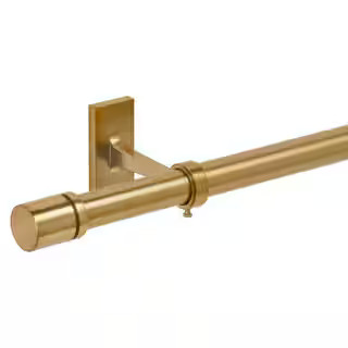 Home Decorators Collection 36 in. - 72 in. Telescoping 1 in Single Rod Kit with Deco Bracket in G... | The Home Depot