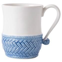 Juliska Le Panier Delft Blue Band White Ceramic Mug | Kathy Kuo Home