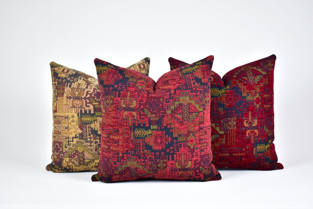 Home Decor Red Pillow Cover Living Room Pillow Decorative - Etsy | Etsy (US)