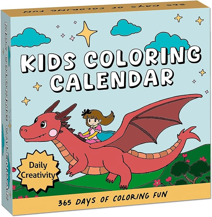2026 Kids Coloring Daily Calendar | 2025-2026 Fun Art Activity for Children with Doodles to Color... | Amazon (US)