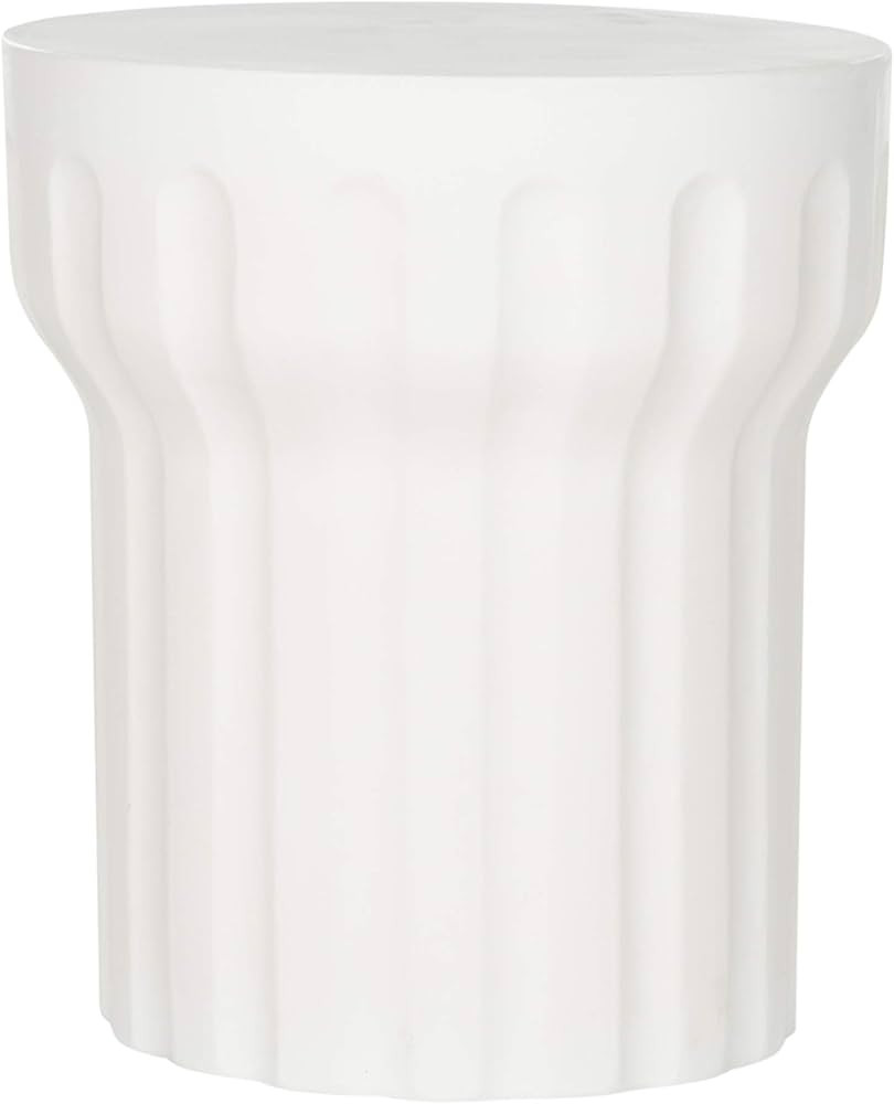 Safavieh Outdoor Collection Vesta Modern Concrete Ivory Round 15.3-inch Accent Table | Amazon (US)