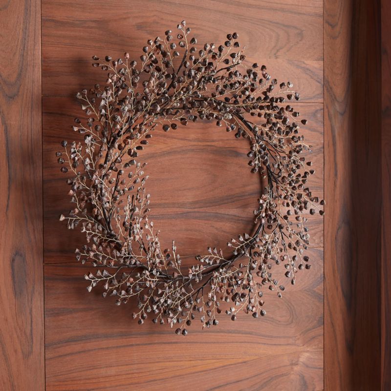 Pine Chip Brown Wreath + Reviews | Crate and Barrel | Crate & Barrel