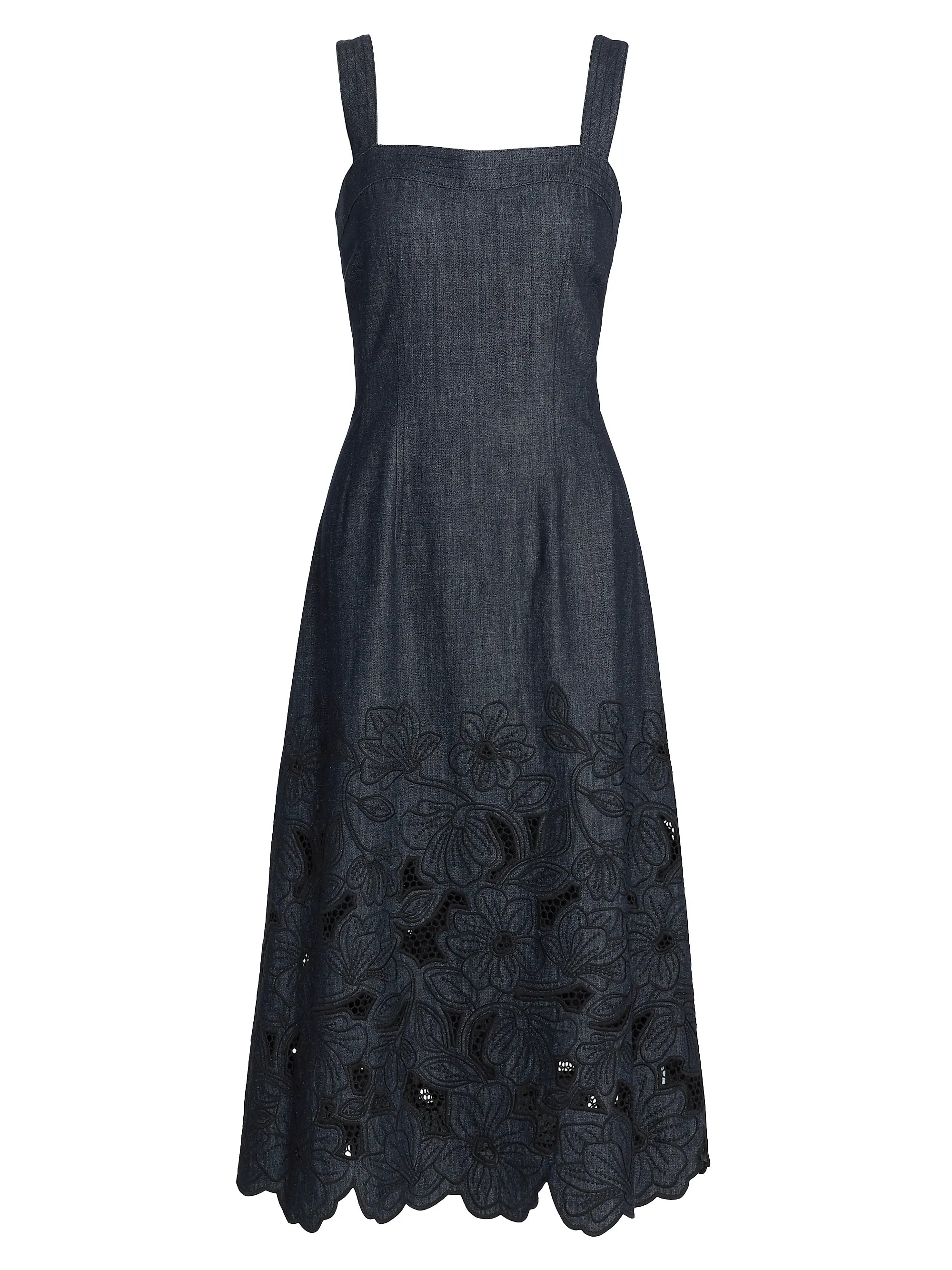 Rosaura Floral Laser-Cut Midi-Dress | Saks Fifth Avenue