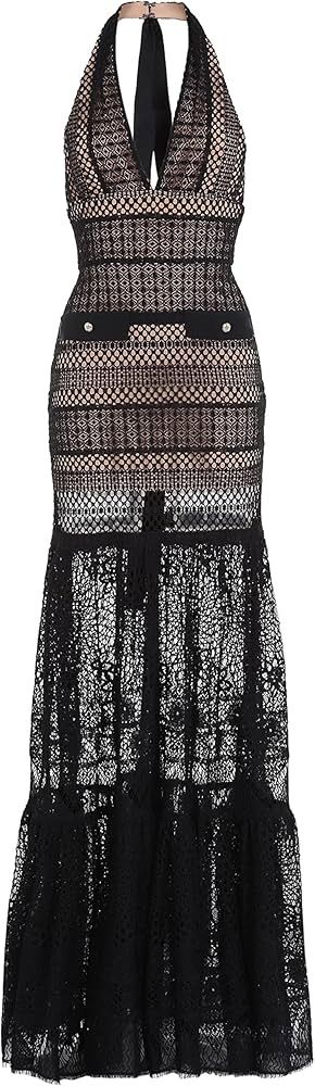 Amazon.com: Elie Saab, Macrame Long Dress, 4, Black : Luxury Stores | Amazon (US)