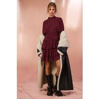 boohoo Women's Borg Trim Maxi Aviator Coat in Black | Size: 14 | Boohoo.com (UK & IE)