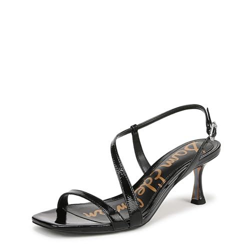 Sam Edelman Women's Prance Heeled Sandal, Black Leather, 5 | Amazon (US)